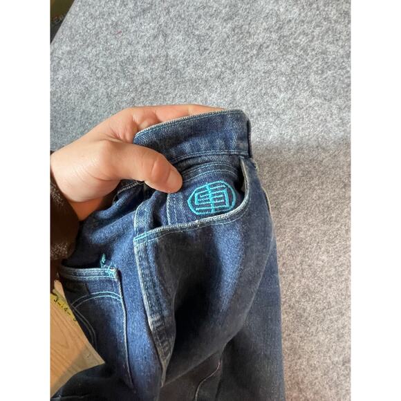 Vintage Y2K Emilio Pucci Baggy Wide Leg Denim Skirt Womens 24x32 Skater Hip Hop - Picture 10 of 14